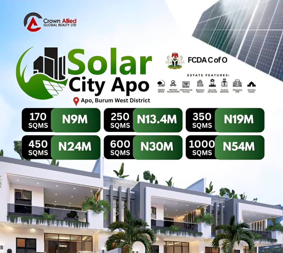 FCDA C of O Land for Sale in Apo Burum West District - call 09071631935