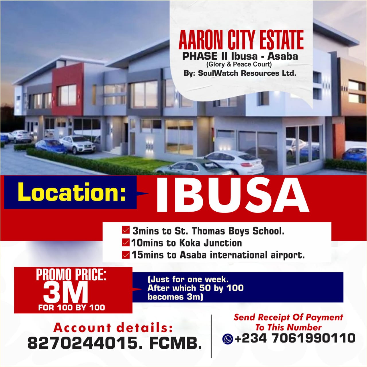 Own a 100×100 Plot in Ibusa for Only ₦3 Million - Call 07061990110