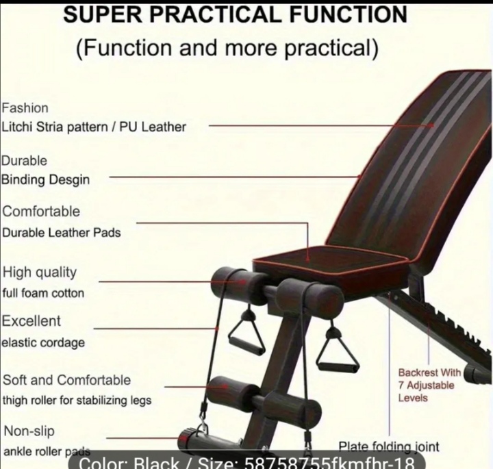 Premium Foldable Weight Bench – Nationwide Delivery - Call 09090930000