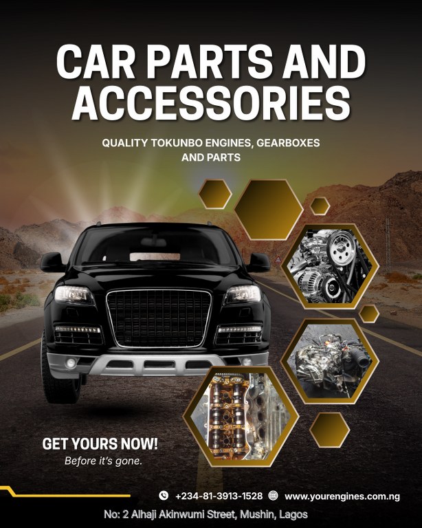 Shop Durable Tokunbo Engines and Car Parts in Lagos Today - Call 08139131528