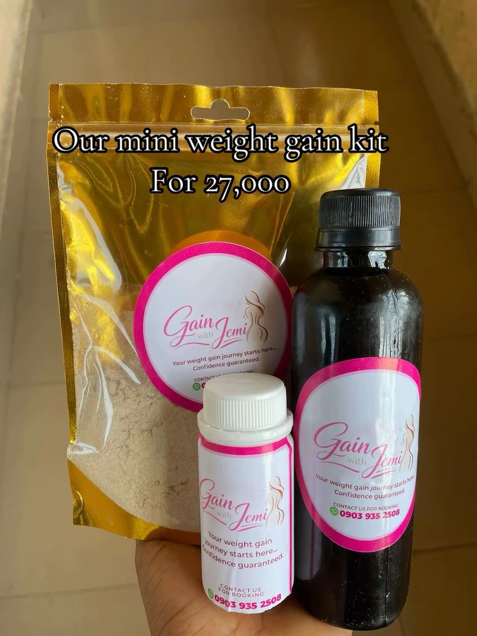 Gain with Jemi Mini Weight Gain Kit – Natural Fast-Action Body Booster