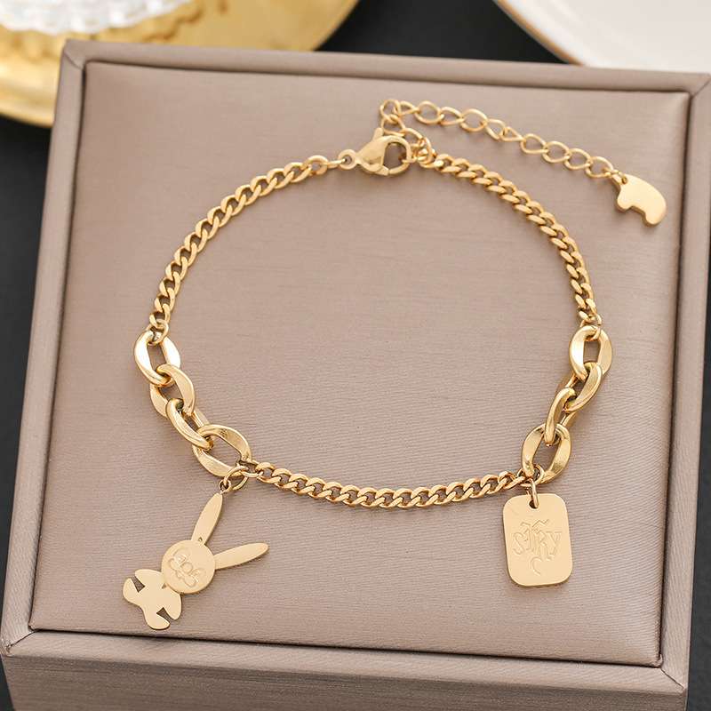 18K Gold Plated Stainless Steel Charm Bracelets
