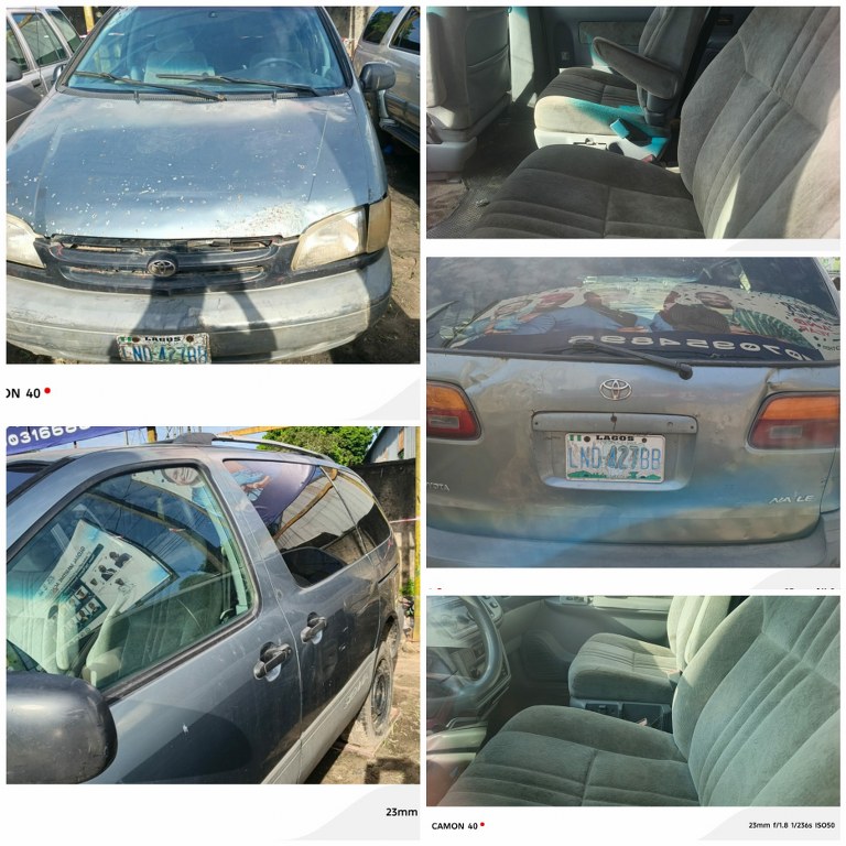 1999 Toyota Sienna for Sale – Raw First Body - Call 08123076062