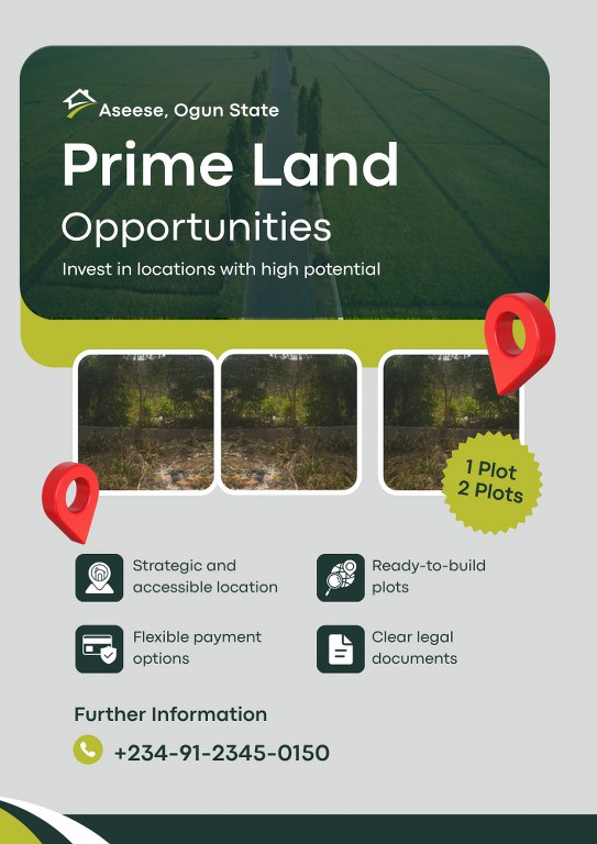 Hot Property Alert! Land for Sale in Ogun State - Call 09123450150