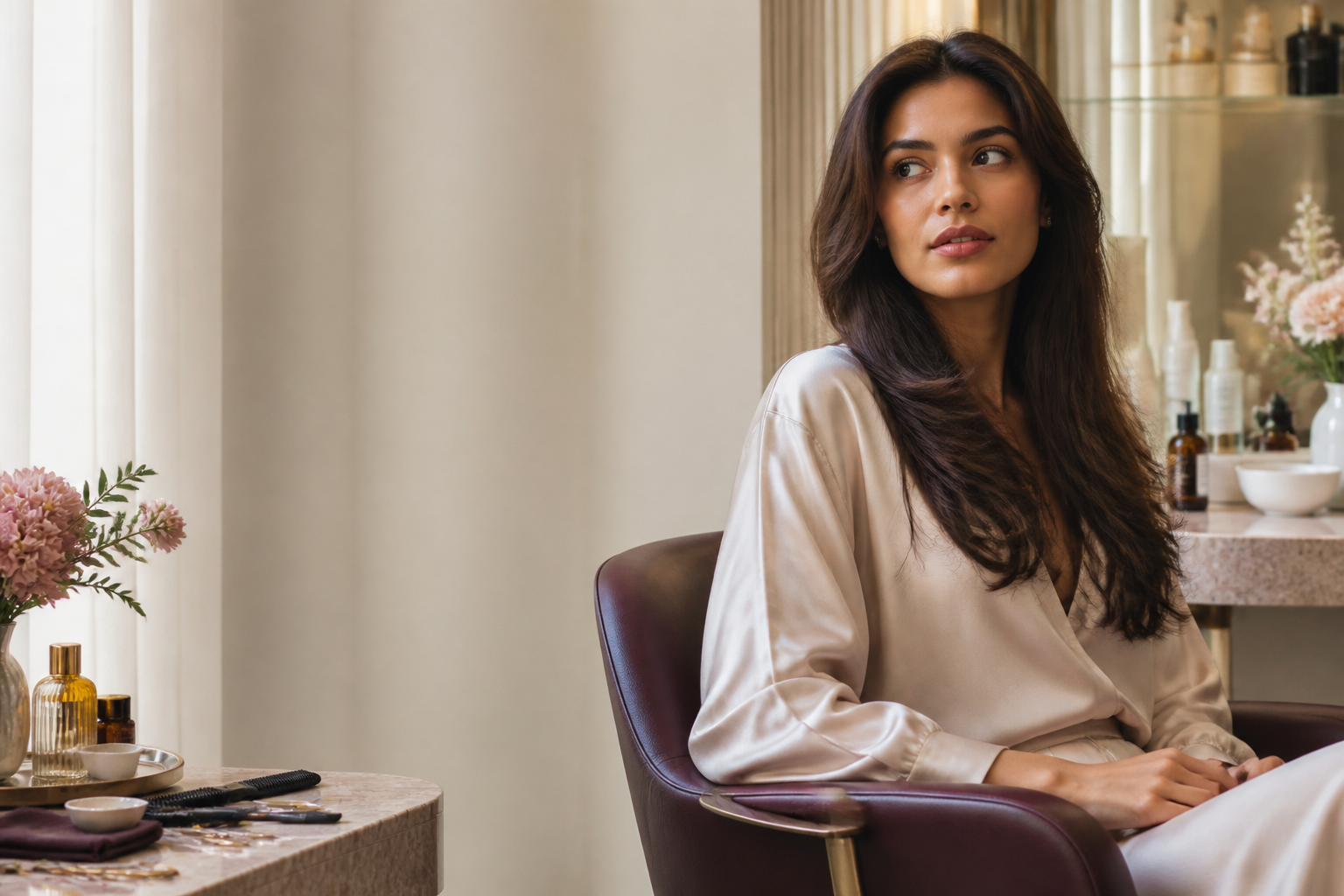 Guest relaxing in the Lumière House salon